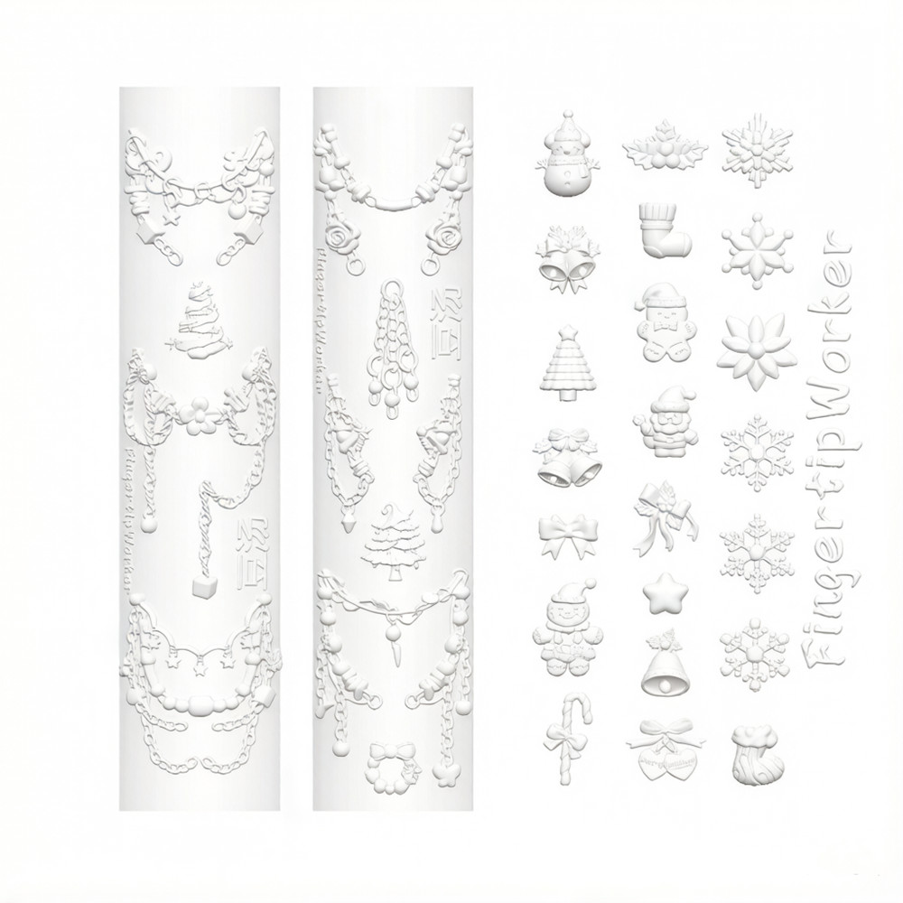 Nail Art Xmas - Christmas 3D Silicone Mold for Nail