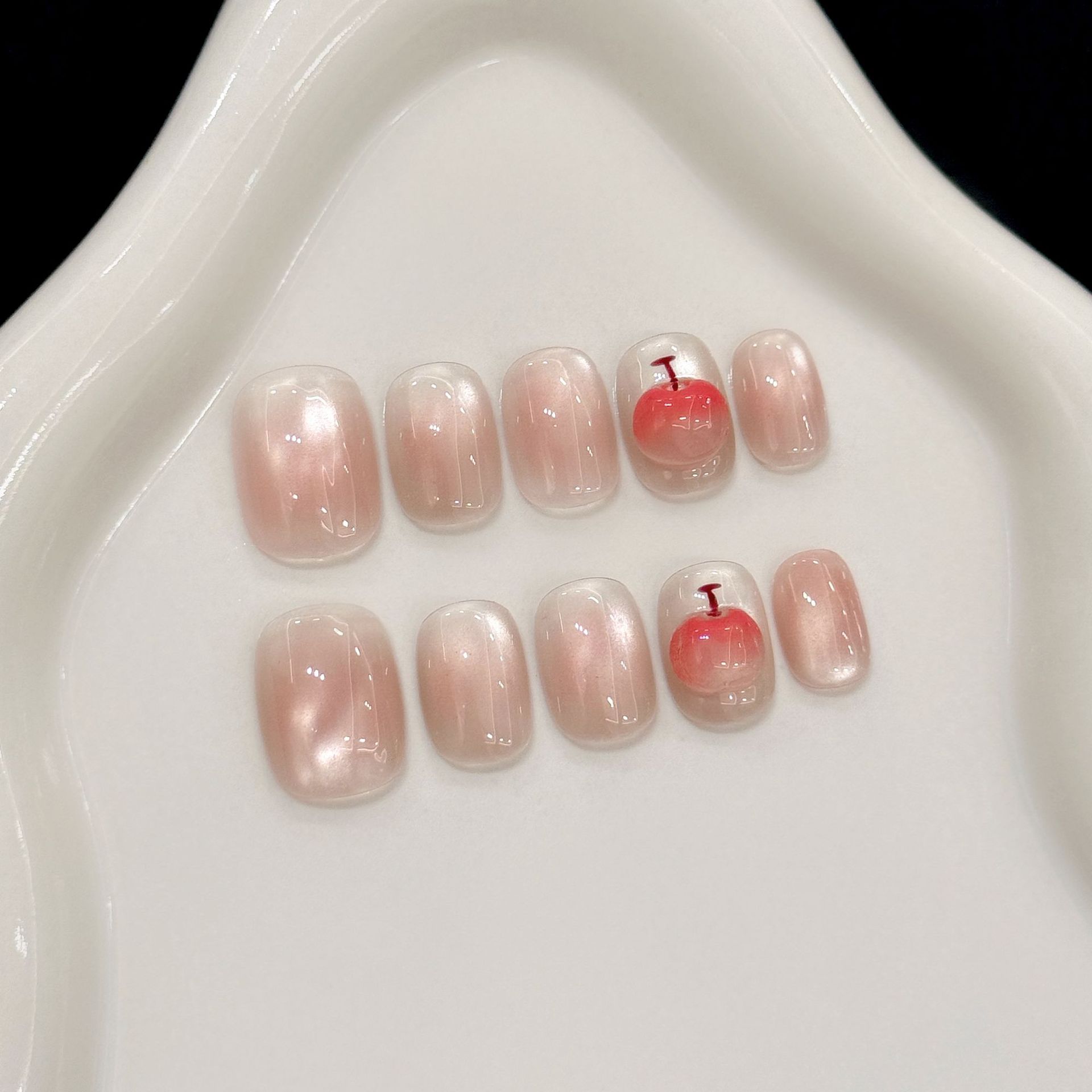 Nail Art Cat Eye Simple - 10pcs Handmade Press on Nails Simple