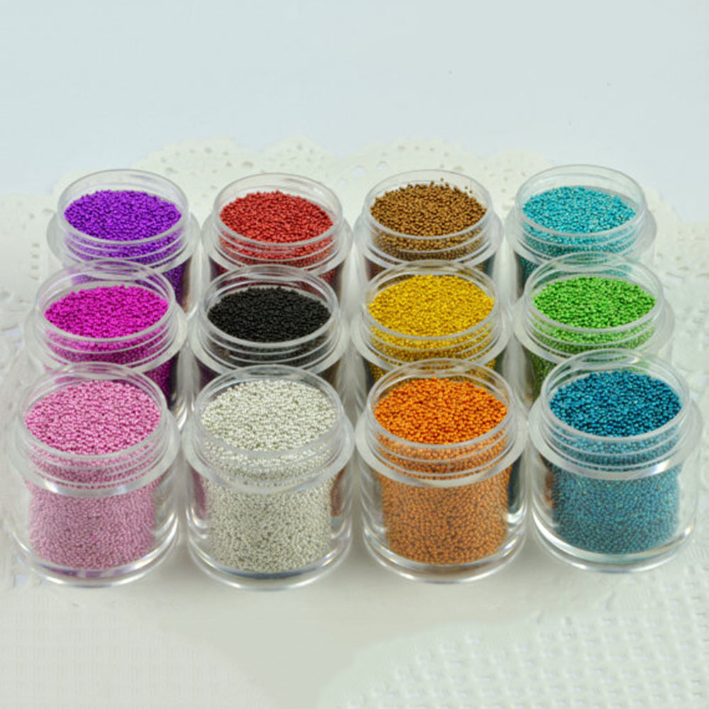 1 Bottle Caviar Nail Art Bead  - Nail Art Xmas ulasan dan harga
