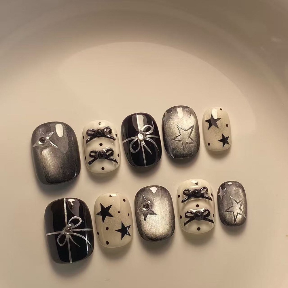 10 Pieces Autumn Winter Simple - Nail Art Cat Eye Simple ulasan dan harga