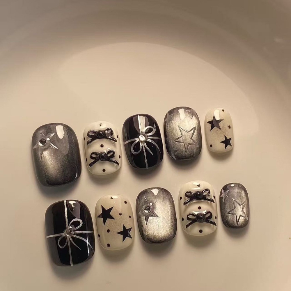 10 Pieces Autumn Winter Simple - Nail Art Cat Eye Simple ulasan dan harga