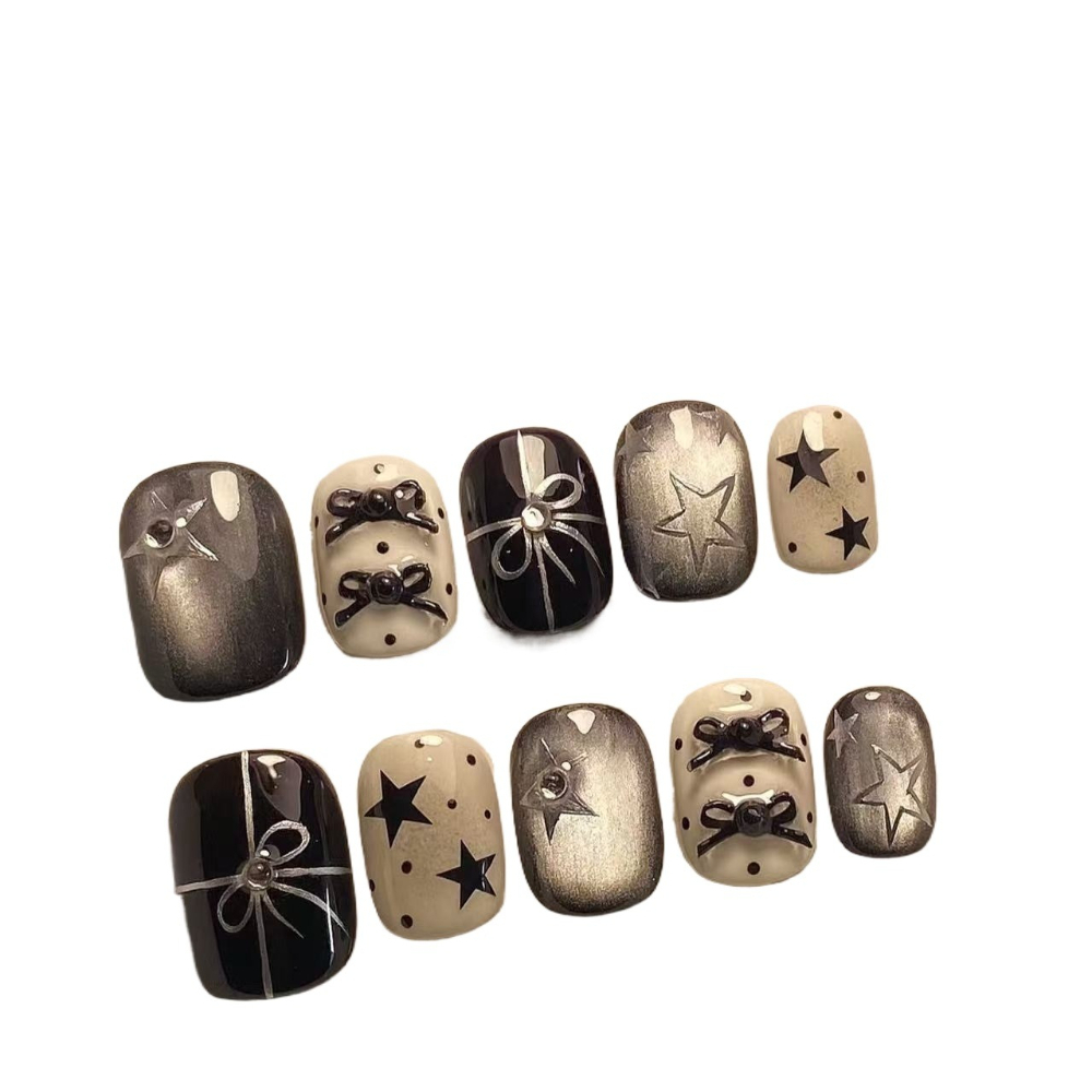 10 Pieces Autumn Winter Simple - Nail Art Cat Eye Simple ulasan dan harga