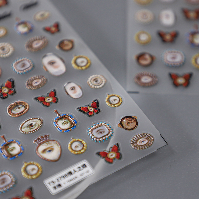 1pcs 5D Embossed Halloween Mix - Nail Art Xmas ulasan dan harga