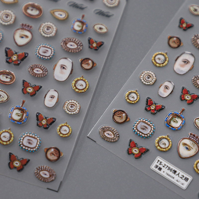 1pcs 5D Embossed Halloween Mix - Nail Art Xmas ulasan dan harga