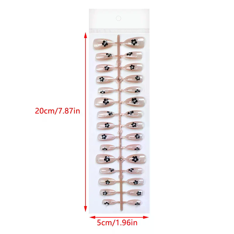 30Pcs False Nails Flower Desig - Nail Art Cat Eye Simple ulasan dan harga