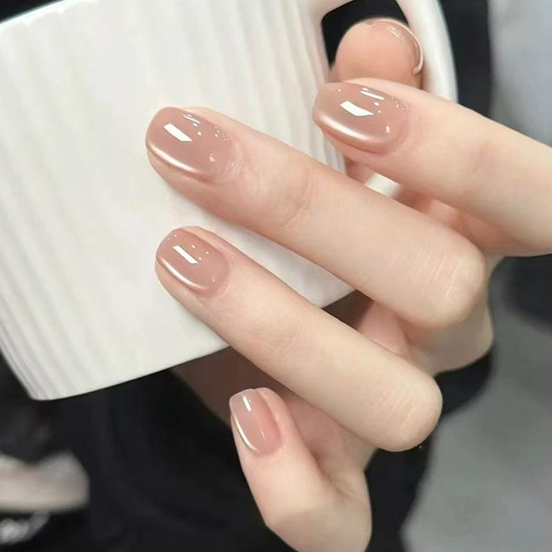 10Pcs Trendy Simple Solid Colo - Nail Art Cat Eye Simple ulasan dan harga