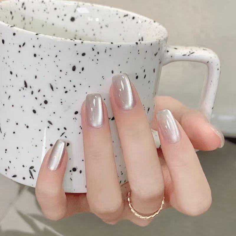 10Pcs Trendy Simple Solid Colo - Nail Art Cat Eye Simple ulasan dan harga