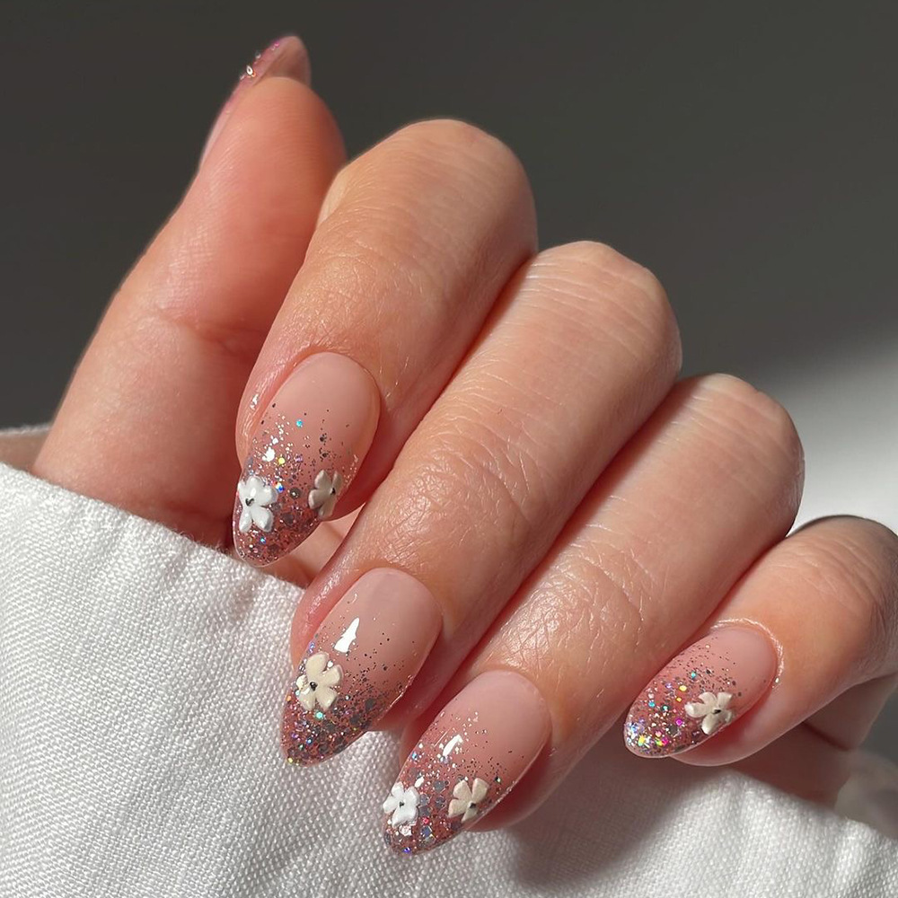 24pcs Fashion Rhinestone Press - Nail Art French Nails ulasan dan harga