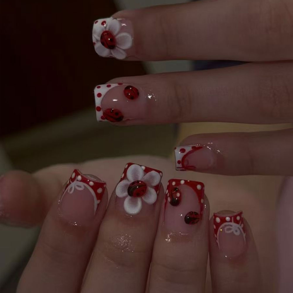 24 pieces per set. Rectangular - Nail Art French Nails ulasan dan harga