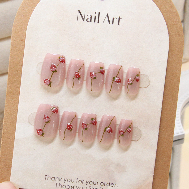 10 Pcs Women Handmade Press on - Nail Art Cat Eye Simple ulasan dan harga