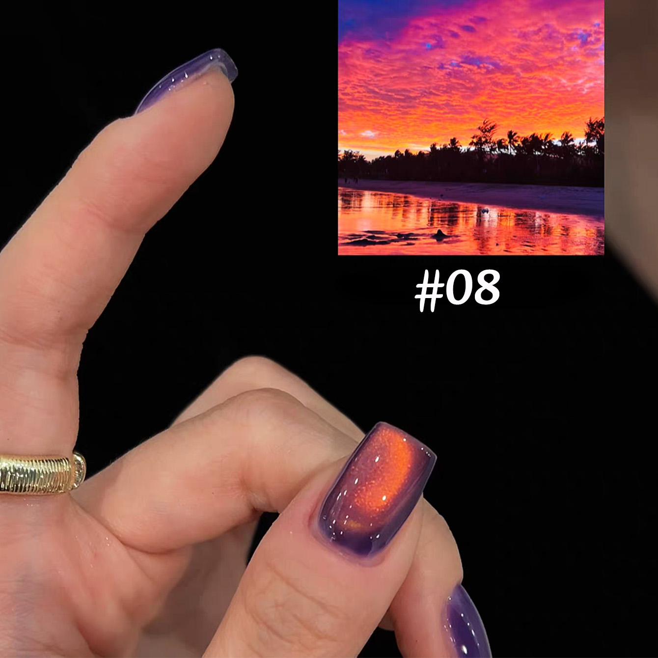 ZH Luxury sunlight Cat Eye Nai - Nail Art Xmas ulasan dan harga