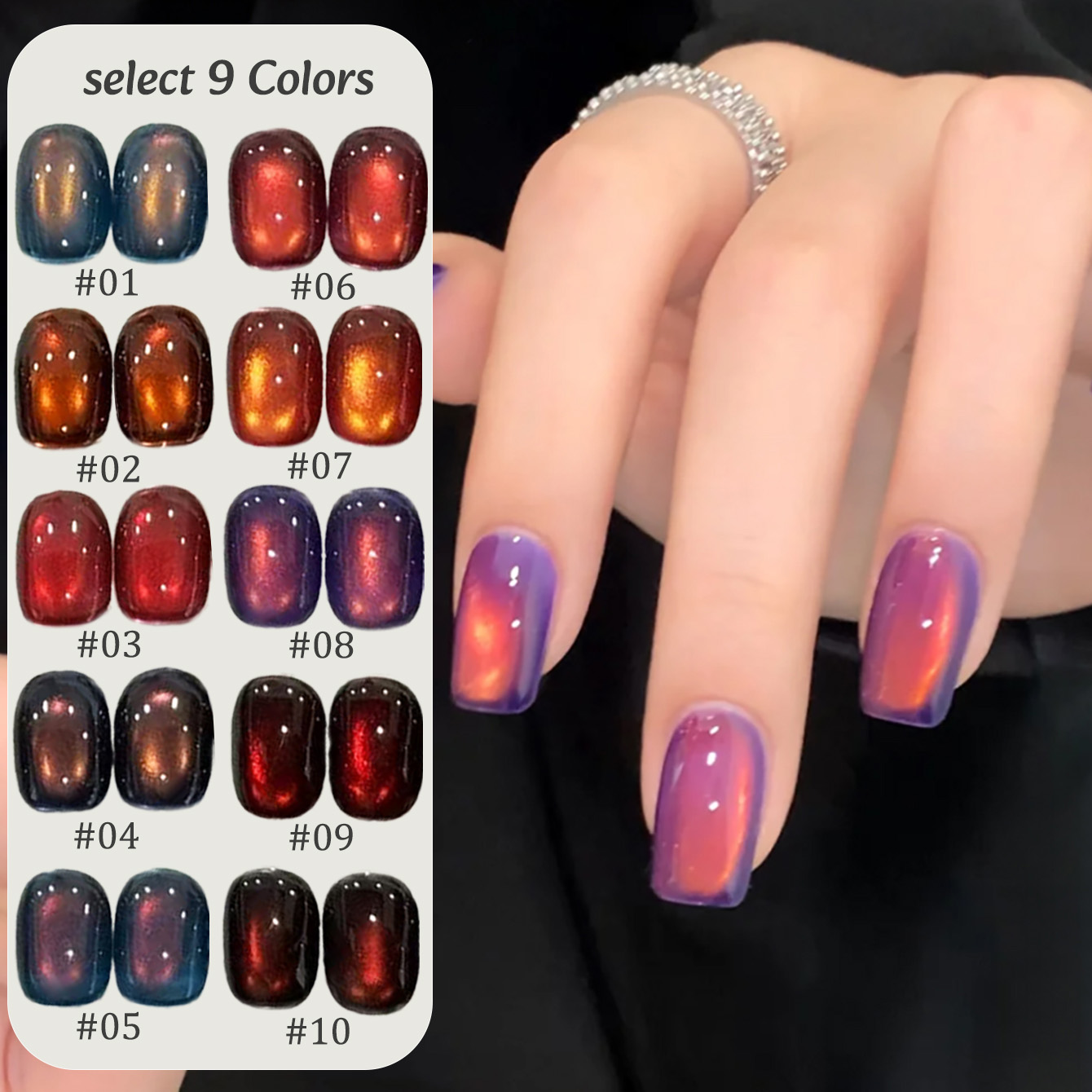 ZH Luxury sunlight Cat Eye Nai - Nail Art Xmas ulasan dan harga