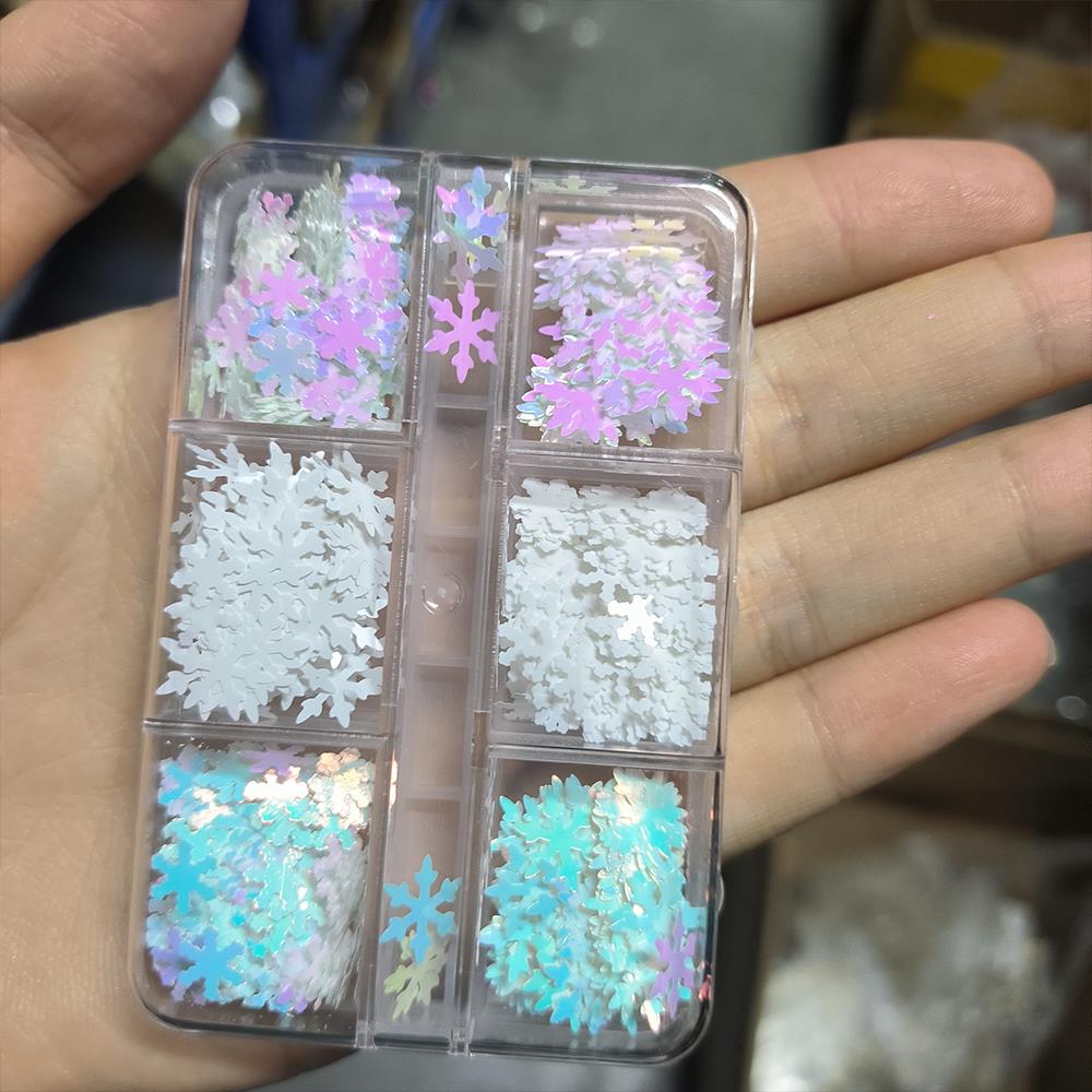 6/12Grids 3D Aurora Christmas  - Nail Art Xmas ulasan dan harga