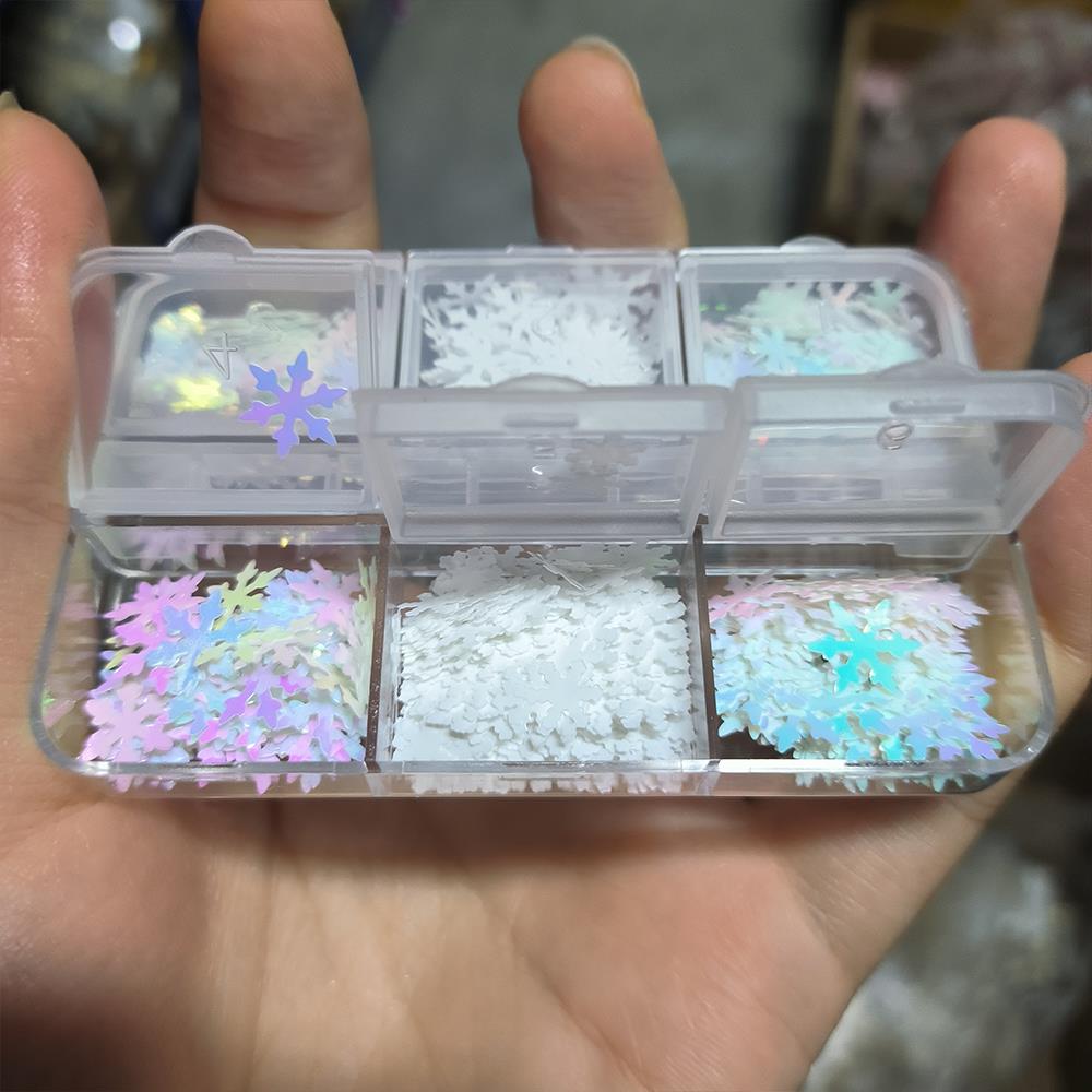 6/12Grids 3D Aurora Christmas  - Nail Art Xmas ulasan dan harga