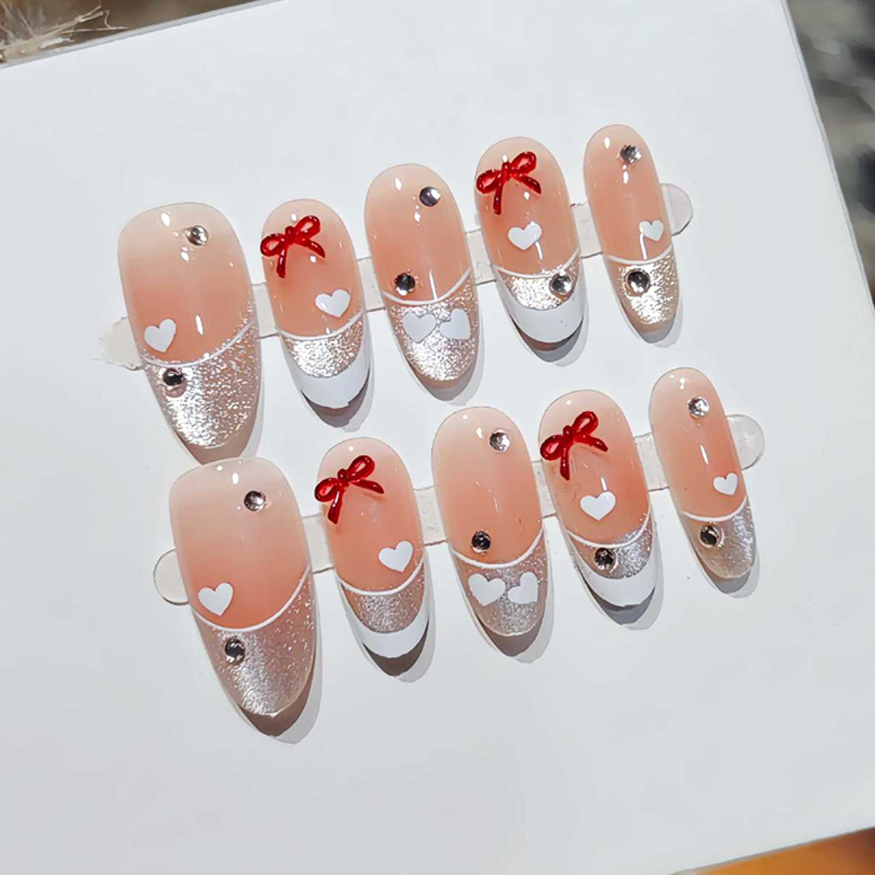 10Pcs French Sweet Cool Spicy  - Nail Art French Nails ulasan dan harga