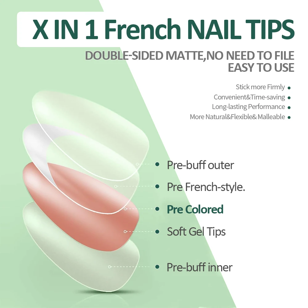 NAILPOP 150PCS Short Coffin Pr - Nail Art French Nails ulasan dan harga
