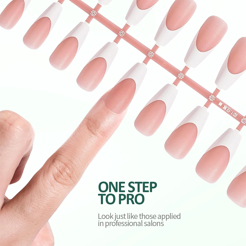 NAILPOP 150PCS Short Coffin Pr - Nail Art French Nails ulasan dan harga