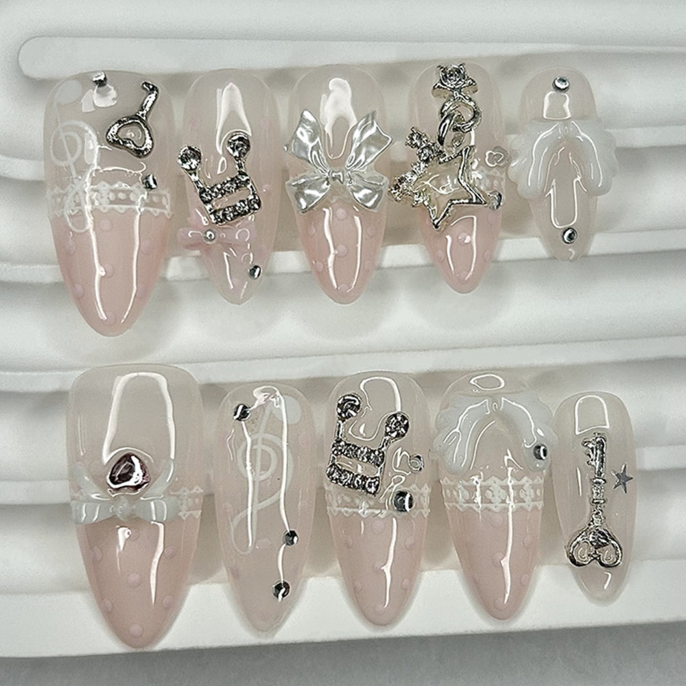 10 Pieces Retro Cute 3D Butter - Nail Art French Nails ulasan dan harga