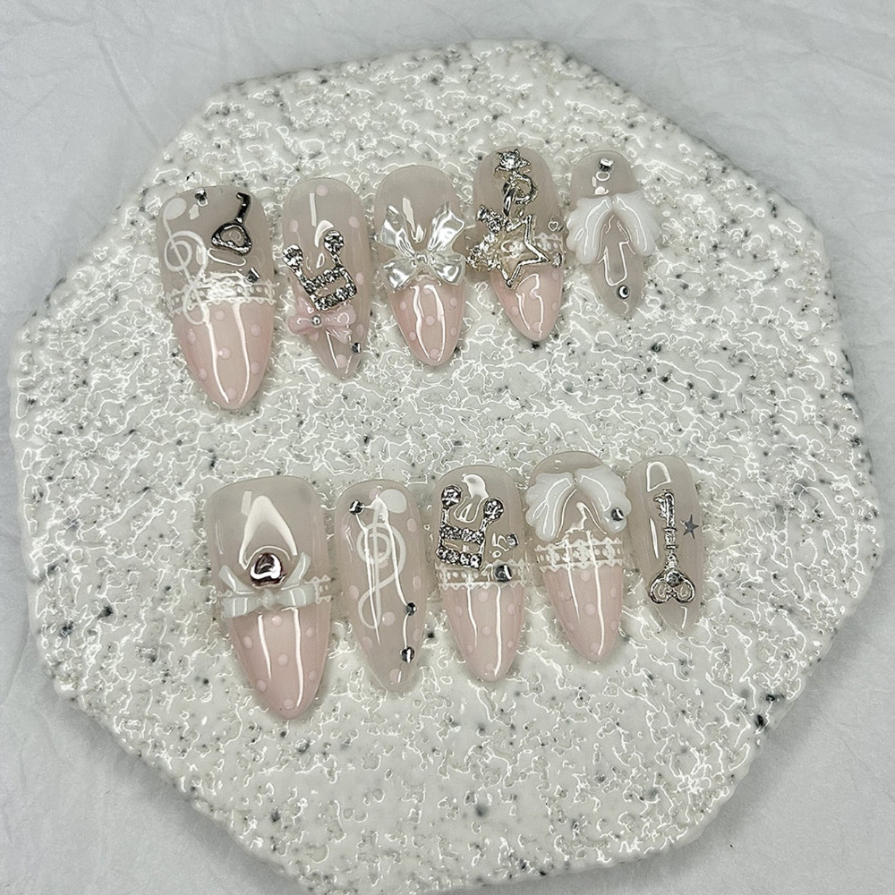 10 Pieces Retro Cute 3D Butter - Nail Art French Nails ulasan dan harga