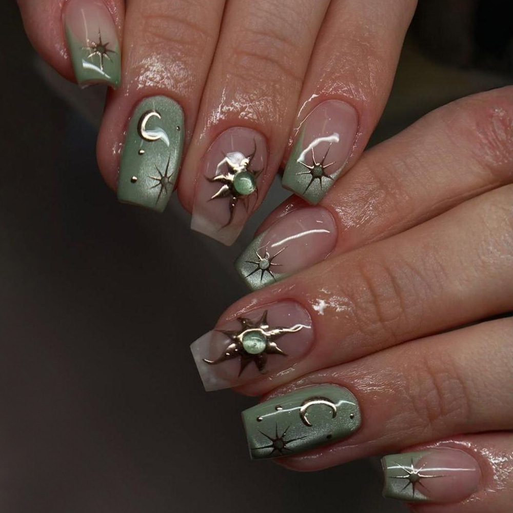 24pcs Finished Fake Nails Fren - Nail Art French Nails ulasan dan harga