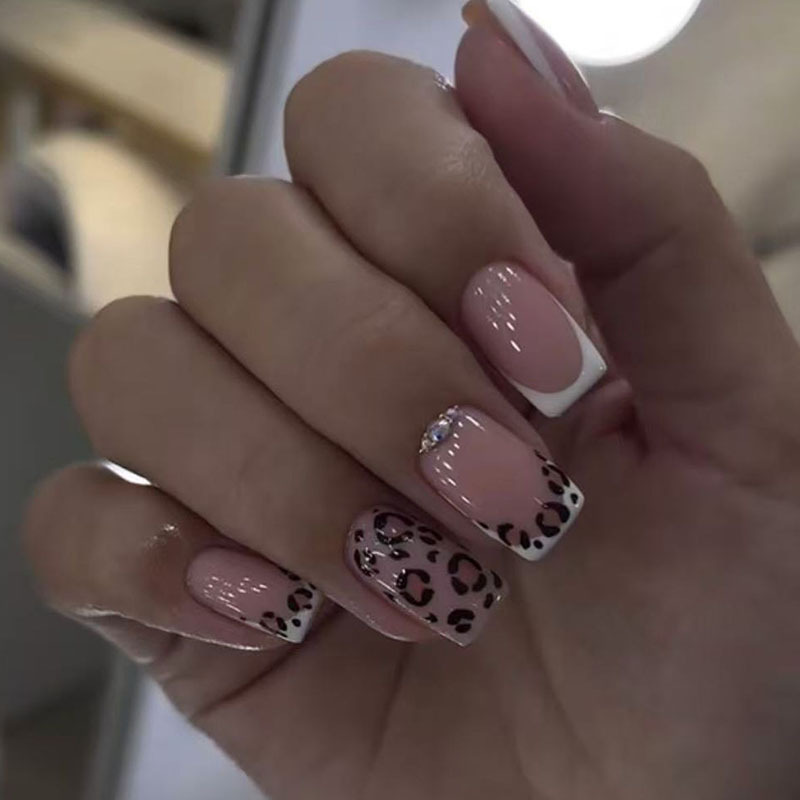 24pcs Finished Fake Nails Fren - Nail Art French Nails ulasan dan harga
