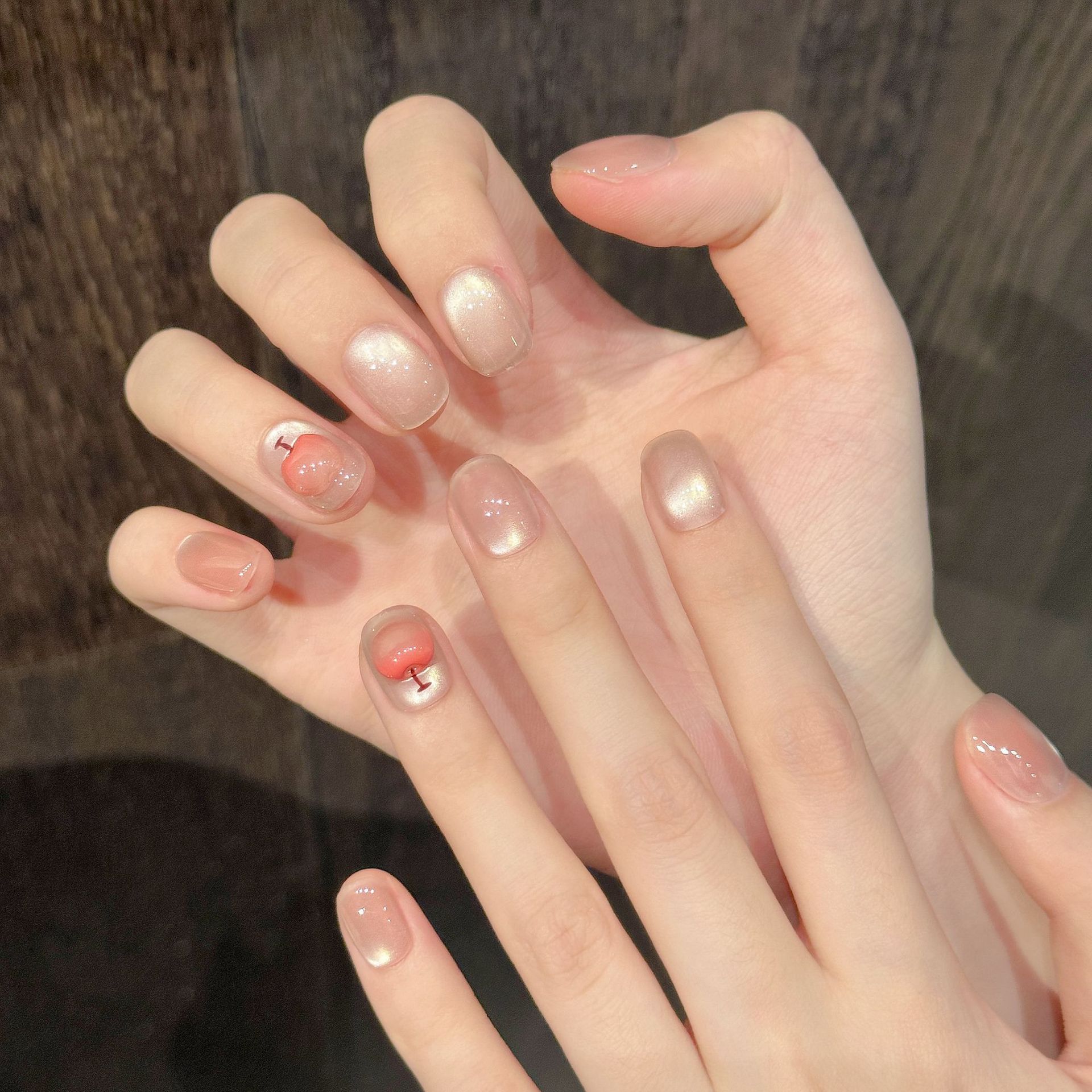 10pcs Handmade Press on Nails  - Nail Art Cat Eye Simple ulasan dan harga