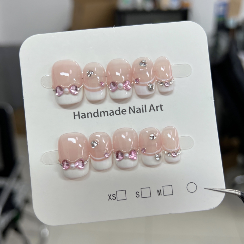 10pcs Summer Sweetheart Press  - Nail Art French Nails ulasan dan harga