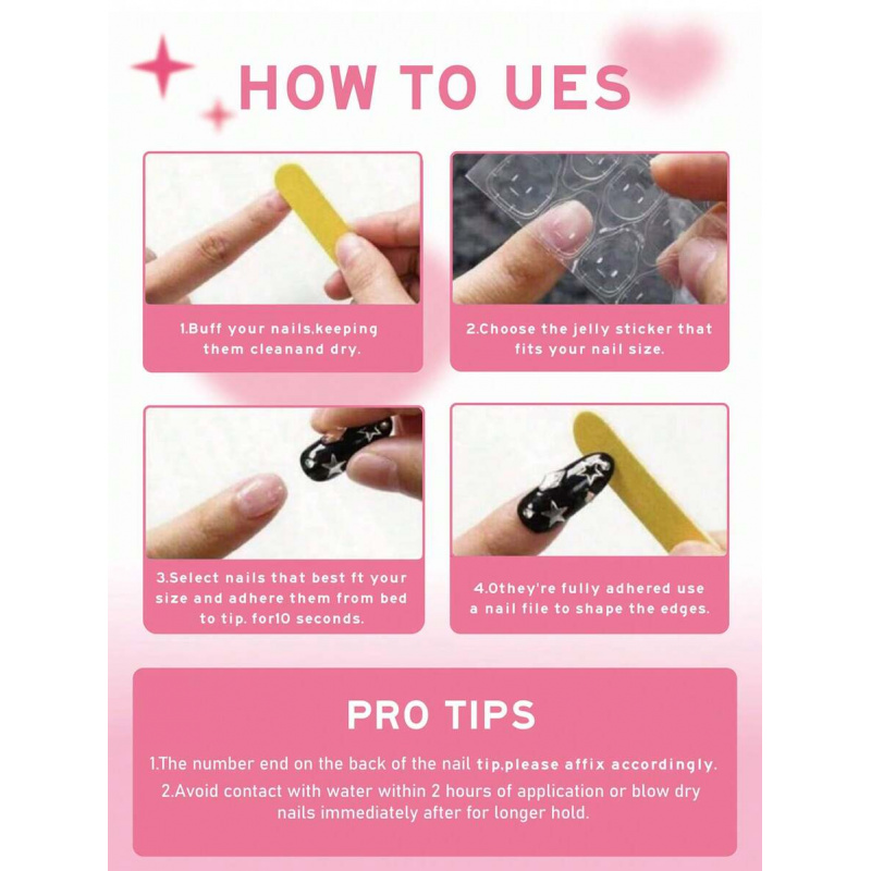 10 Pcs Handmade Medium Almond  - Nail Art Cat Eye Simple ulasan dan harga