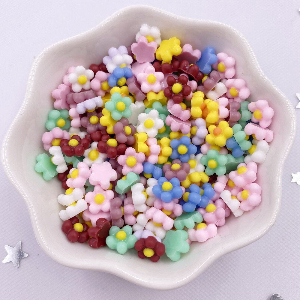 100Pcs 8mm Resin 3D Colorful K - Nail Art Xmas ulasan dan harga
